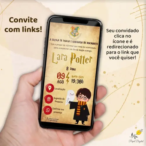 Convite Interativo Harry Potter