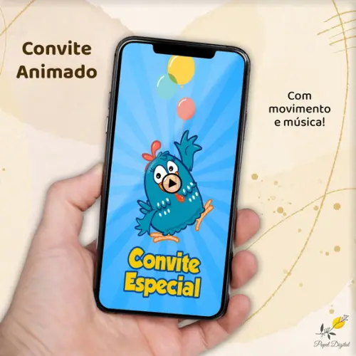 Convite Animado (vídeo) Galinha Pintadinha