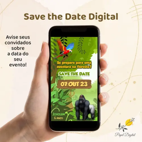 Save The Date Digital Floresta