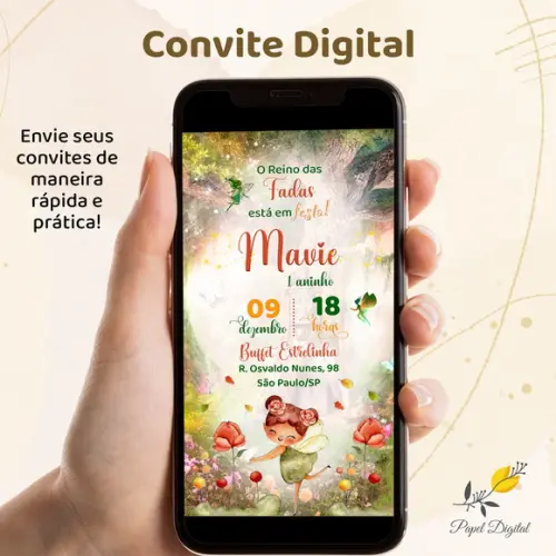 Convite Digital Fadas