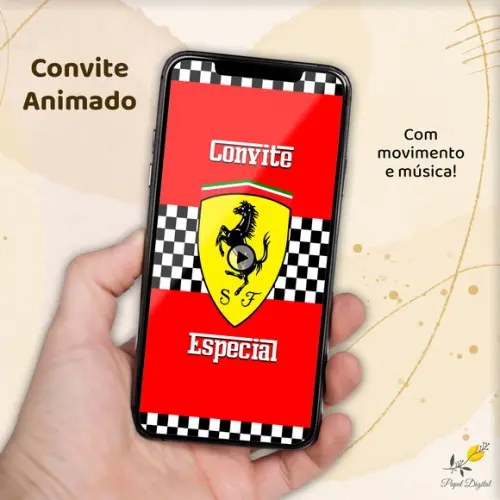Convite Animado (vídeo) Ferrari