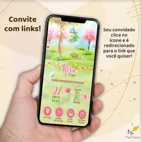 Convite Interativo Jardim Modelo 2