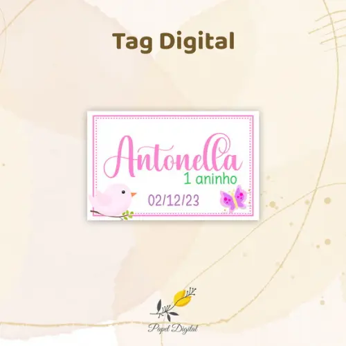 Tag Digital Jardim Modelo 3