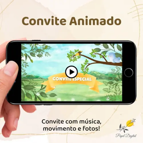 Convite Animado (vídeo) Passarinhos