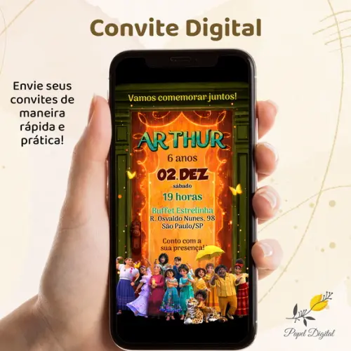 Convite Digital Encanto Modelo 6