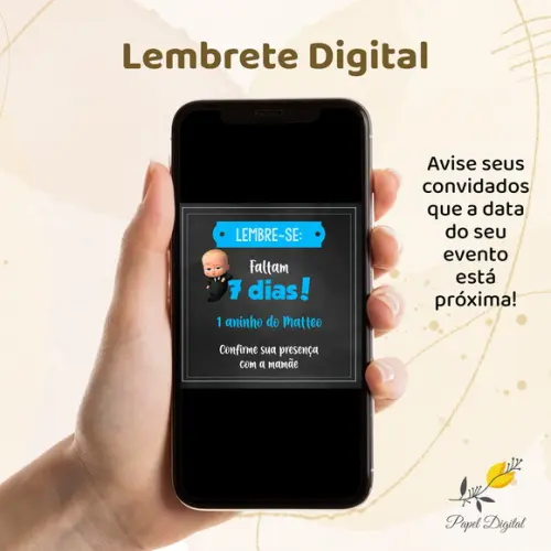 Lembrete Digital Poderoso Chefinho