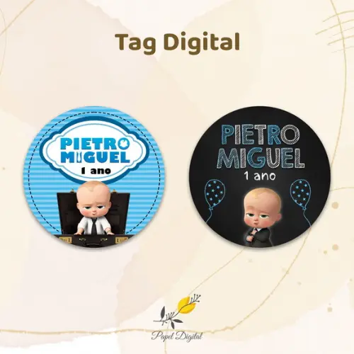Kit 2 Tags Poderoso Chefinho Modelo 2