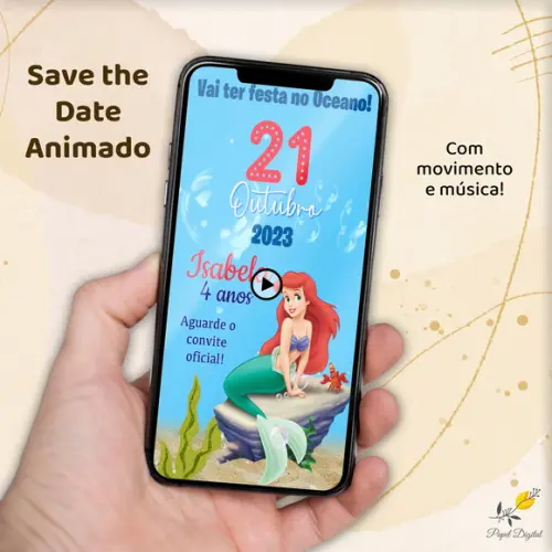 Save The Date Animado (vídeo) Pequena Sereia