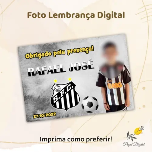 Foto Lembrança Digital Futebol Modelo 2