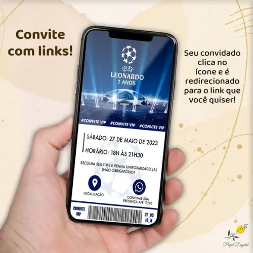 Convite Interativo Futebol Modelo 2