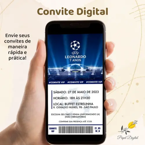 Convite Digital Futebol