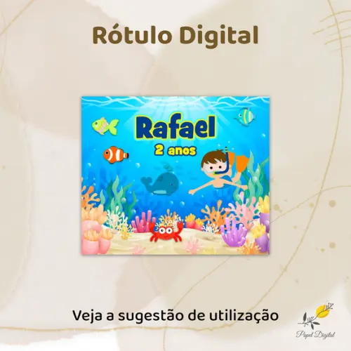 Rótulo Digital Fundo do Mar