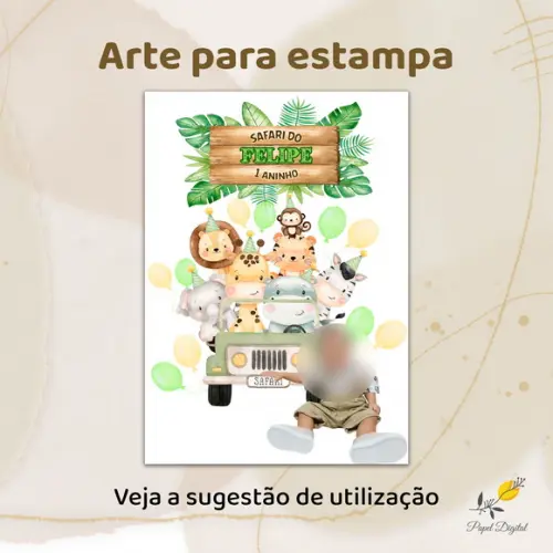 Arte para Estampa Safari