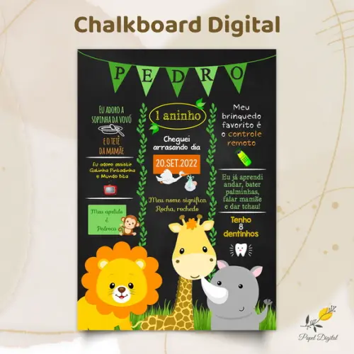 Chalkboard Digital Safari Modelo 2