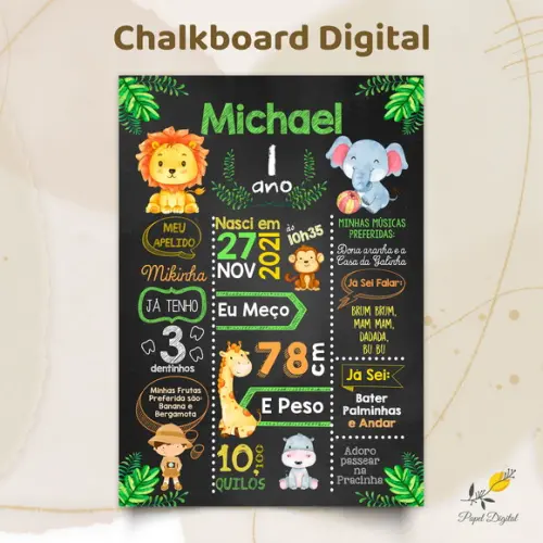 Chalkboard Digital Safari Modelo 1