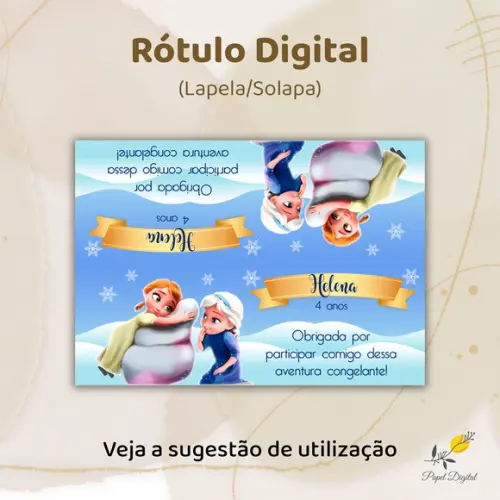 Rótulo Digital Solapa/lapela Frozen
