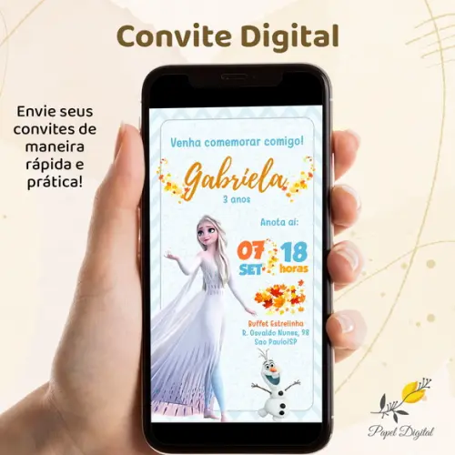 Convite Digital Frozen Modelo 7