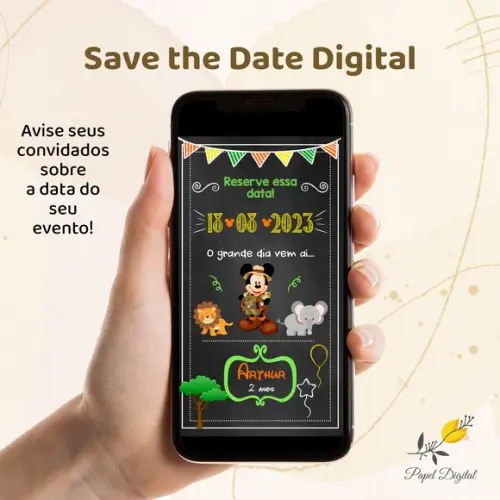 Save The Date Digital Mickey Modelo 9