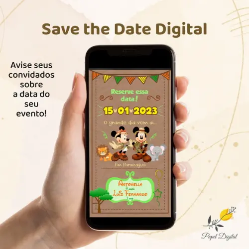 Save The Date Digital Mickey Modelo 8
