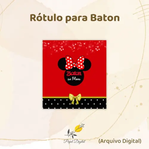 Rótulo Digital Baton Minnie