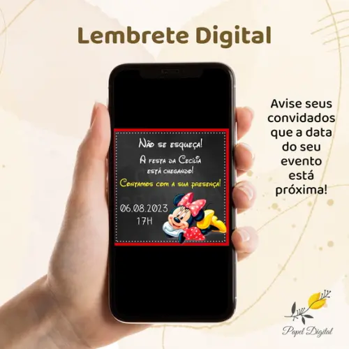 Lembrete Digital Minnie Modelo 4