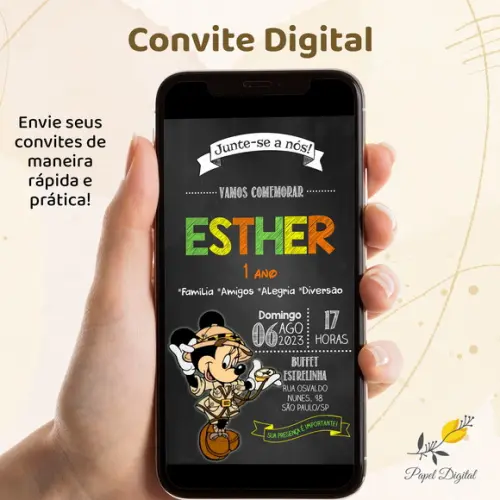 Convite Digital Minnie Modelo 20