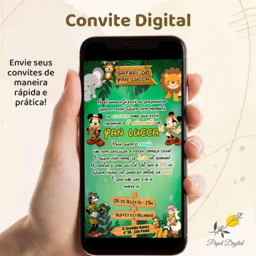 Convite Digital Mickey Modelo 21