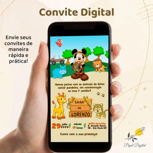 Convite Digital Mickey Modelo 20