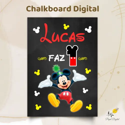 Chalkboard Digital Mickey Modelo 14