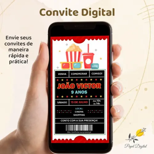 Convite Digital Cinema Modelo 2