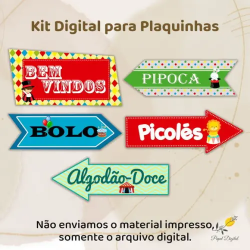 Kit Digital para Plaquinhas Circo