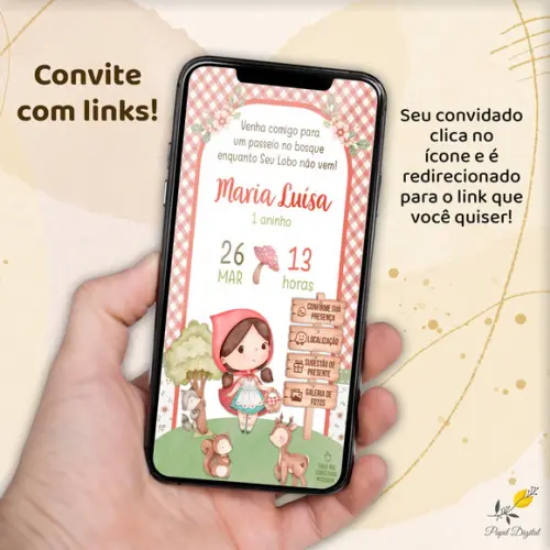 Convite Interativo Chapeuzinho Vermelho