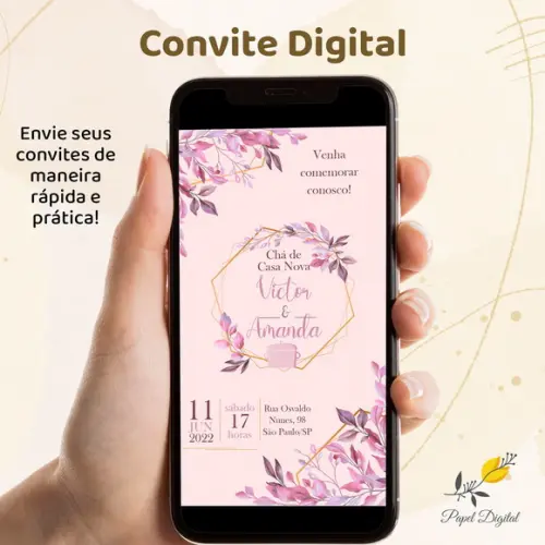 Convite Digital Chá de Casa Nova Modelo 5