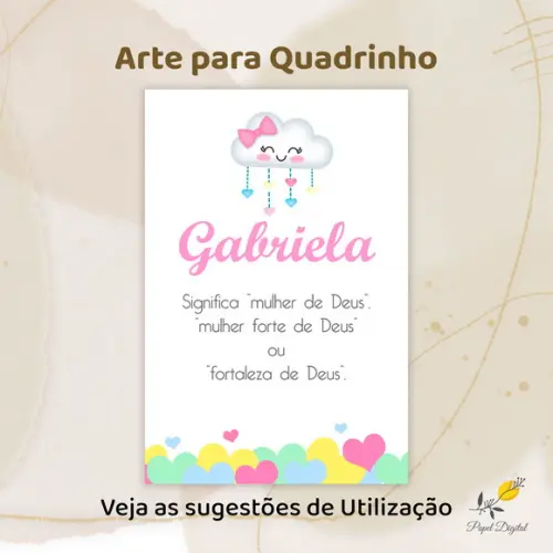 Arte para Quadrinho Chá de Bebê (arquivo Digital)