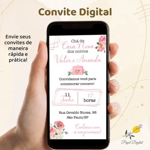 Convite Digital Chá de Casa Nova Modelo 4
