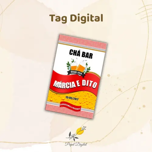 Tag Digital Chá Bar Modelo 2