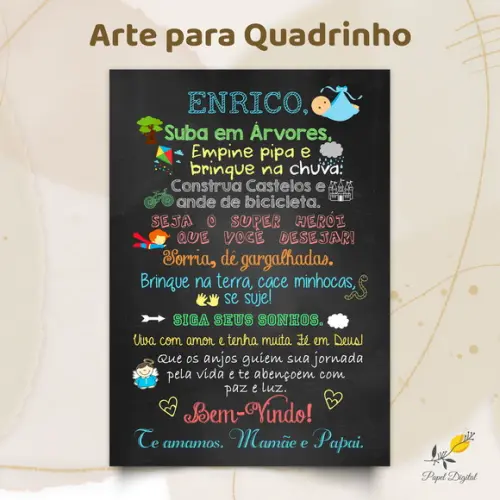 Arte para Quadrinho Porta Maternidade