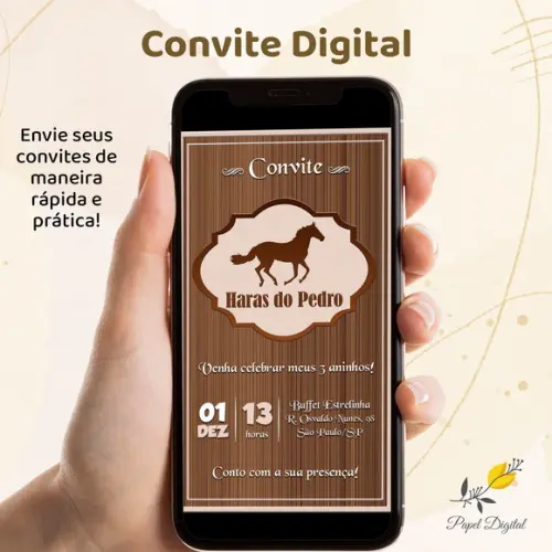 Convite Digital Haras Modelo 2