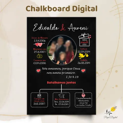 Chalkboard Digital Bodas Modelo 6