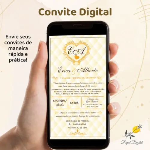 Convite Digital Bodas Modelo 2
