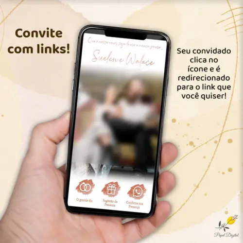 Convite Interativo Casamento Modelo 8