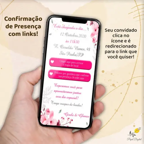 Confirmação de Presença Interativo Casamento Mod.02