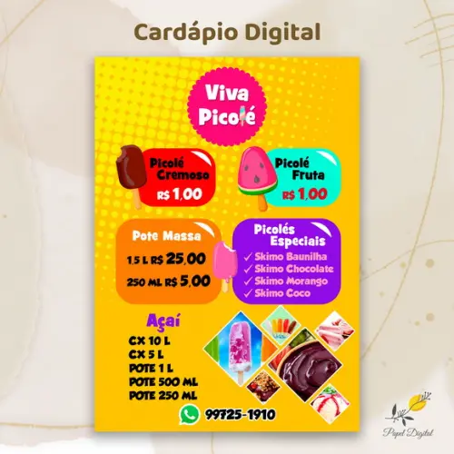 Cardápio Digital Modelo 43
