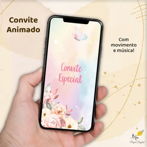 Convite Animado (vídeo) Borboletas