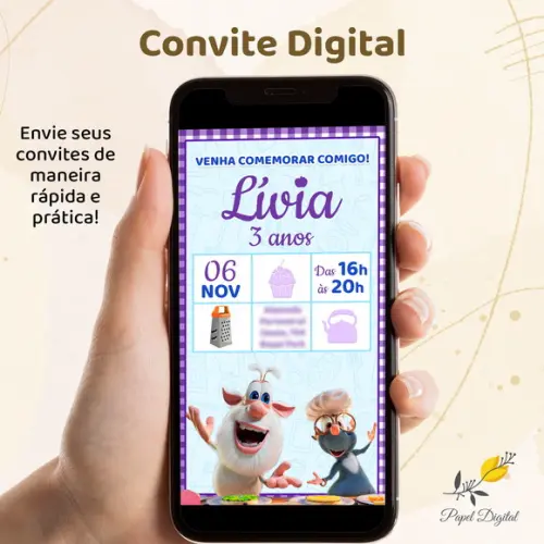 Convite Digital Booba Food