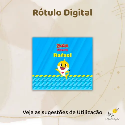 Rótulo Digital Baton Baby Shark