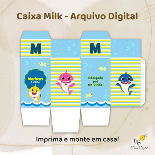 Caixa Milk (arquivo Digital) Baby Shark