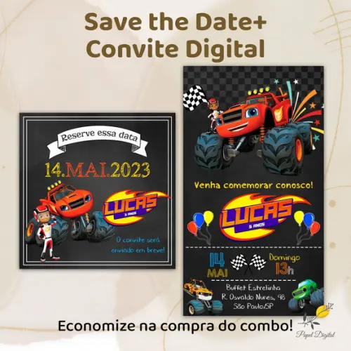 Convite + Save The Date Blaze