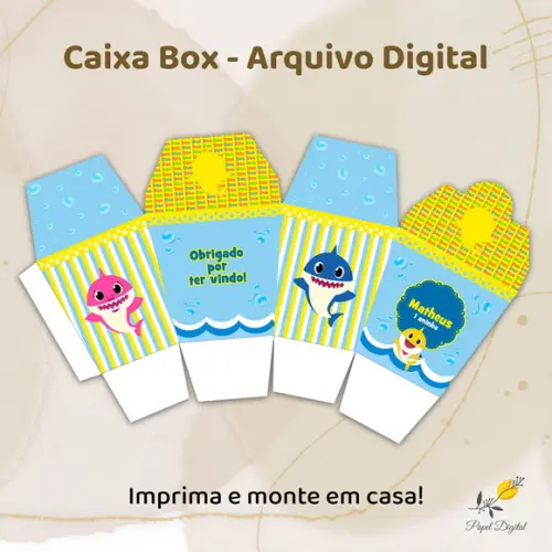Caixa Box (arquivo Digital) Baby Shark