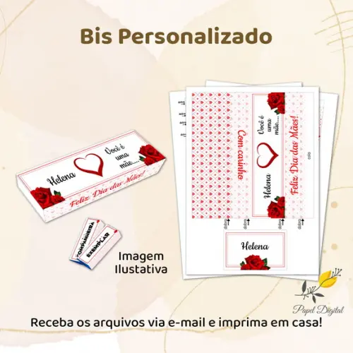 Bis Personalizado Dia das Mães Modelo 1(arquivo Digital)
